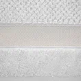 EUROFIRANY PREMIUM Ręcznik MILAN z puszystej bawełny frotte o ryżowej strukturze z błyszczącą bordiurą - 50 x 90 cm - biały 2