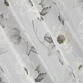 Dekoracja okienna  BESSY z matowej etaminy z kwiatowym motywem - 140 x 250 cm - biały 7