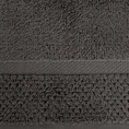 Ręcznik VILIA z puszystej i wyjątkowo grubej przędzy bawełnianej  podkreślony ryżową bordiurą - 50 x 90 cm - brązowy 2
