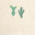 Ręcznik BABY dla dzieci z naszywaną aplikacją z kaktusami - 30 x 50 cm - kremowy 2