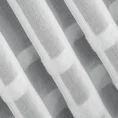 Firana z matowej etaminy zdobiona pasami z moherową błyszczącą nicią - 295 x 250 cm - biały 7