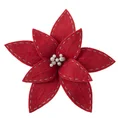 Kwiat  WOLLY z filcu ręcznie zdobiony, styl skandynawski - ∅ 18 cm - czerwony 2