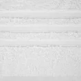 Ręcznik z elegancką bordiurą w lśniące pasy - 70 x 140 cm - biały 2