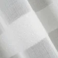Firana z matowej etaminy zdobiona pasami z moherową błyszczącą nicią - 140 x 250 cm - biały 5