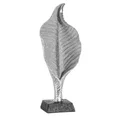 Skrzydłokwiat - figurka dekoracyjna ELDO o drobnym strukturalnym wzorze, srebrna - 14 x 8 x 34 cm - srebrny 2