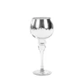 Świecznik bankietowy szklany kielich ze srebrnymi brzegami - ∅ 12 x 30 cm - biały 1