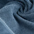 Ręcznik SALADO o ryżowej strukturze ze stebnowaniem i welwetową bordiurą - 70 x 140 cm - niebieski 5