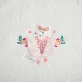 Ręcznik BABY z kapturem z haftowaną aplikacją z myszką baletnicą 3D - 100 x 100 cm - biały 8