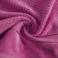 EUROFIRANY CLASSIC Puszysty ręcznik JESSI z fakturą wytłaczanej krateczki i welurową bordiurą - 50 x 90 cm - amarantowy 5