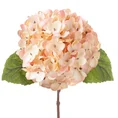 HORTENSJA kwiat sztuczny dekoracyjny z płatkami z jedwabistej tkaniny - 75 cm - jasnoróżowy 1