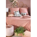 TERRA COLLECTION Komplet pościeli AVINION 1 z bawełny z ozdobną kantą i lamówką na poduszkach - 160 x 200 cm - pudrowy róż 5