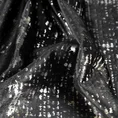 Zasłona welwetowa zdobiona nieregularnym srebrnym nadrukiem - 140 x 270 cm - czarny 6