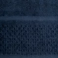 Ręcznik z welurową bordiurą o ryżowej fakturze - 70 x 140 cm - granatowy 2