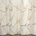 LIMITED COLLECTION Zasłona LUNA 3 z miękkiego welwetu z wzorem liści miłorzębu BLASK BIELI - 140 x 250 cm - biały 3