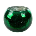 Osłona na donicę VERRE ze szkła artystycznego z marmurkową fakturą - ∅ 15 x 11 cm - zielony 1