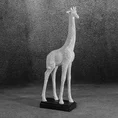 Żyrafa- figurka dekoracyjna ELDO o drobnym strukturalnym wzorze - 13 x 6 x 34 cm - srebrny 1