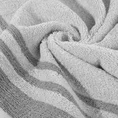 Ręcznik MERY bawełniany zdobiony bordiurą w subtelne pasy - 70 x 140 cm - srebrny 5