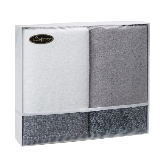 Zestaw prezentowy - komplet  2 szt ręczników na każdą okazję - 30 x 35 x 5 cm - biały