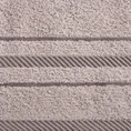 Ręcznik bawełniany KORAL z bordiurą podkreśloną  żakardowymi paseczkami - 30 x 50 cm - pudrowy róż 2