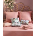 TERRA COLLECTION Komplet pościeli AVINION 1 z bawełny z ozdobną kantą i lamówką na poduszkach - 160 x 200 cm - pudrowy róż 4