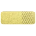 Ręcznik z bordiurą w groszki - 50 x 90 cm - żółty 3