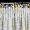 DESIGN 91 Zasłona ELINA z nadrukiem żółto-szarych liści na białym tle z lekkiej mikrofibry - 140 x 270 cm - biały 11