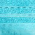 Ręcznik POLA z żakardową bordiurą zdobioną stebnowaniem - 50 x 90 cm - niebieski 2