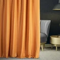 Tkanina zasłonowa z ozdobnym splotem i dodatkiem błyszczącej nici - 280 cm - pomarańczowy 5