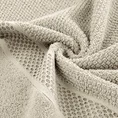 Ręcznik DANNY bawełniany o ryżowej strukturze podkreślony żakardową bordiurą o wypukłym wzorze - 30 x 50 cm - beżowy 5