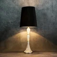 Lampa stołowa REMI z kryształową podstawą i matowym abażurem - 25 x 35 x 82 cm - czarny 2