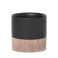 Osłonka ceramiczna na donicę MILI 3 dwukolorowa - ∅ 11 x 10 cm - czarny 2