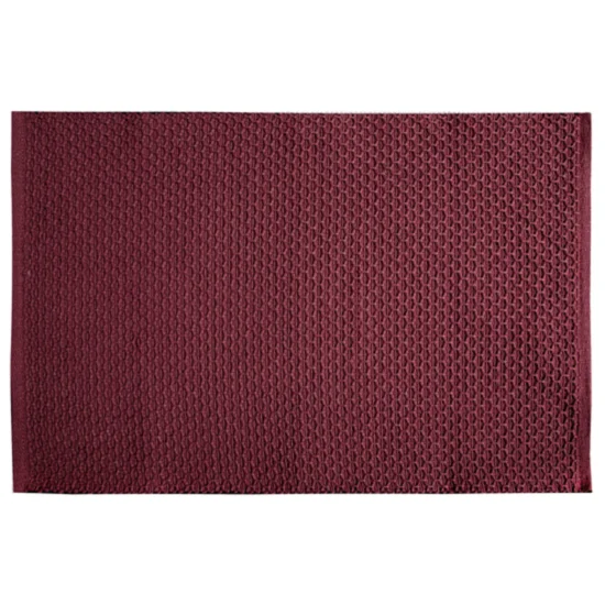 Podkładka NESS z bawełny z ozdobnym splotem - 33 x 48 cm - bordowy