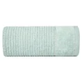Ręcznik z welurową bordiurą przetykaną błyszczącą nicią - 70 x 140 cm - miętowy 3