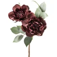 KAMELIA sztuczny kwiat dekoracyjny z jedwabistej tkaniny - ∅ 11 x 44 cm - bordowy 1