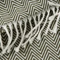 TERRA COLLECTION Koc MONTENEGRO z motywem jodełki zakończony frędzlami z tkaniny z przewagą bawełny - 180 x 220 cm - kremowy 6