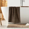 Ręcznik RENI o klasycznym designie z bordiurą w formie trzech tkanych paseczków - 50 x 90 cm - kremowy 6