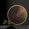 Dekoracyjny zegar ścienny w stylu nowoczesnym zdobiony złotym brokatem - 60 x 5 x 60 cm - czarny 6