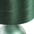 Lampa stołowa MELIKA na podstawie łączącej perłowe szkło i metal z welwetowym abażurem - ∅ 35 x 51 cm - ciemnozielony 2