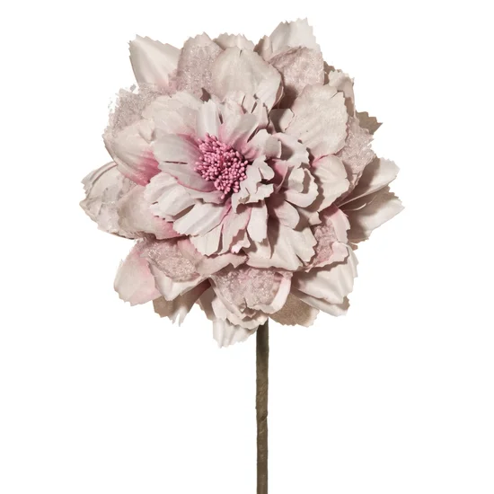 DALIA kwiat sztuczny dekoracyjny - dł. 75 cm śr. kwiat 20 cm - jasnofioletowy