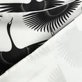 NOVA PRINT GIFT Komplet pościeli MAJA z wysokogatunkowej satyny bawełnianej z motywem ptaków w kartonowym opakowaniu na prezent - 220 x 200 cm - biały 5