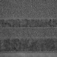 Ręcznik z drobną fakturą i miękką welwetową bordiurą - 70 x 140 cm - grafitowy 2