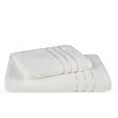 Komplet ręczników LOCA z bordiurą z tkanymi paskami - 37 x 25 x 10 cm - biały 2