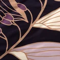 EUROFIRANY PREMIUM Komplet pościeli z naturalnej tkaniny z włóknem lyocell o jedwabistym dotyku z motywem roślinnym - 220 x 200 cm - ciemnofioletowy 4