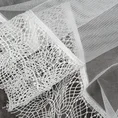 Firana SARI z drobnej siateczki zakończona ozdobną koronką - 300 x 145 cm - biały 8