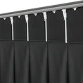 Zasłona DORA z gładkiej i miękkiej w dotyku tkaniny o welurowej strukturze - 180 x 240 cm - czarny 8