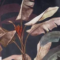 Zasłona NIKOLA  z motywem liści bananowca - 140 x 270 cm - grafitowy 10