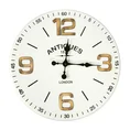 Dekoracyjny zegar ścienny w stylu retro - 45 x 6 x 45 cm - biały 1