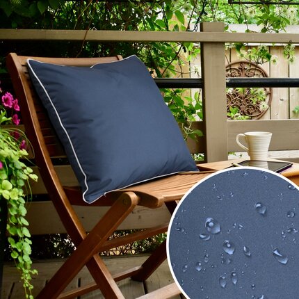Poszewka GARDEN na taras oraz balkon z tkaniny wodoodpornej 45 x 45 cm granatowy | Eurofirany