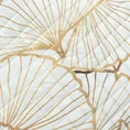 LIMITED COLLECTION Narzuta LUNA z welwetu z nadrukiem liści miłorzębu pikowana metodą hot press BLASK BIELI - 220 x 240 cm - biały 8