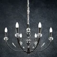 Lampa sześcioramienna MELBA z kryształami - ∅ 60 x 120 cm - srebrny 1